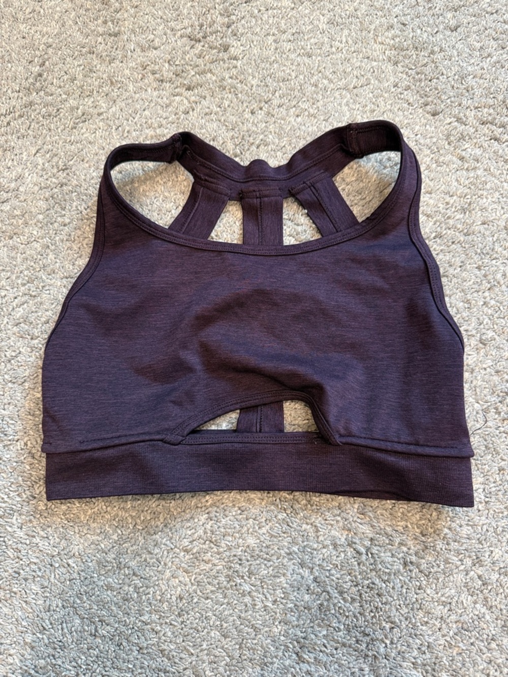 Alphalete | Trinity Strappy Back Sports Bra in Plum - Picture 7 of 7